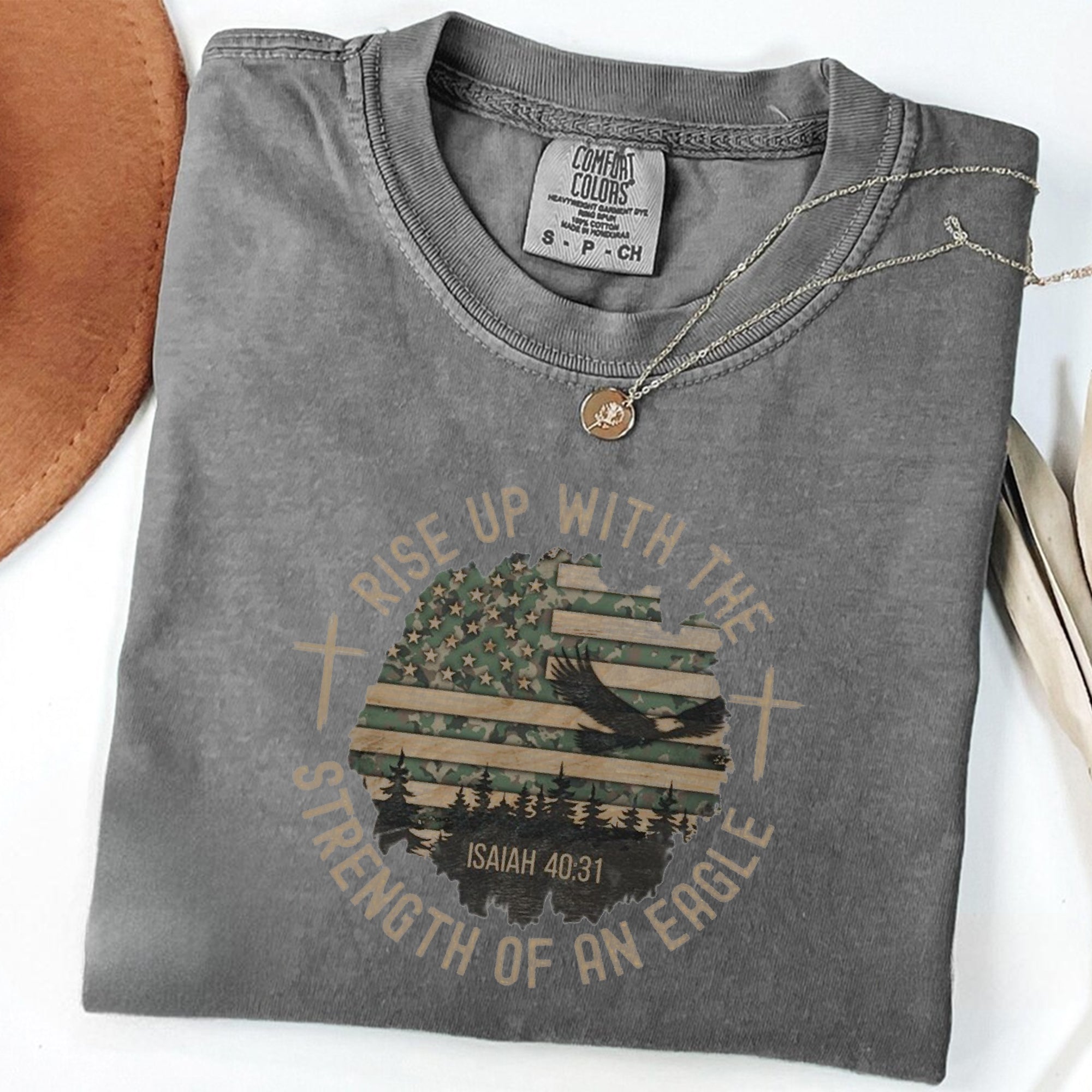 Bold Christian T Shirt,Father's Day Gift Tee, Guys Christian Shirt for Dad, Isaiah 40:31 Shirt for Christian Gift, Mens Christian T-Shirt, Mens Christian Gifts